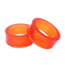 1" Mini Durabands™ Polyurethane Flipper Rubber - AMBER