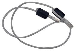 Cat5E 4 Foot Gray Ethernet Cable With Ferrite Cable