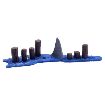 Jaws Pier Post & Shark Fin Sculpture