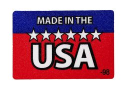 USA Playfield Glass Decal - Rectangle 1-1/2"