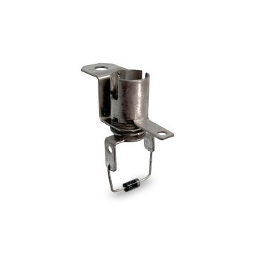 Miniature Bayonet Base 3-Lead Socket With Short Mounting Bracket With Diode