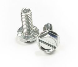 #10-32 x 1/2" Serrated Slotted Hex Head Thread Forming Screw