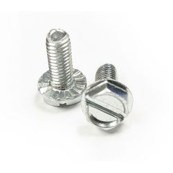 #10-32 x 1/2" Serrated Slotted Hex Head Thread Forming Screw