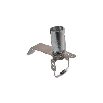 Miniature Bayonet Base 3-Lead Socket With Long Bracket With Diode
