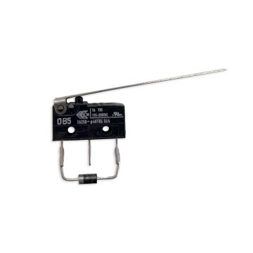 Microswitch with 1.9" Straight Flat Actuator With Diode