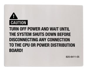 Stern Interior Backbox Power Down Decal 820-8411-05