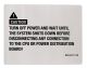 Stern Interior Backbox Power Down Decal 820-8411-05