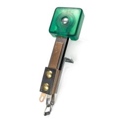 3D/Deep Square Transparent Green Stand-Up Target - Rear Mounting