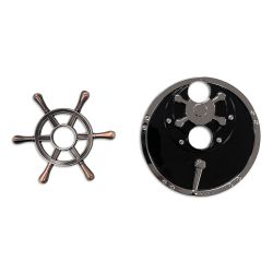 Custom Metal Die-Cast Steering Wheel & Reel Spinner Toppers For Jaws Premium & LE - Set of 2