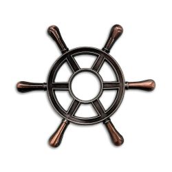 Custom Metal Die-Cast Boat Steering Wheel Topper For Jaws Premium & LE Pinball Machines