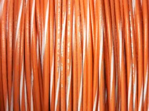 22 Gauge Insulated Stranded Orange Wire With Color Striping - Sold By The Foot