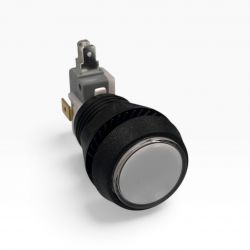 1" White Blank Button - 5 Volt LED Lamp