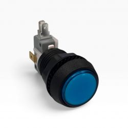 1" Blue Blank Button - 5 Volt LED Lamp