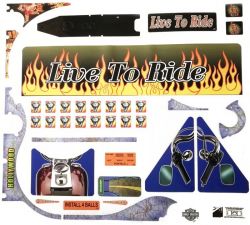 Stern Harley Davidson ((3rd Edition) Full Playfield Decal Set