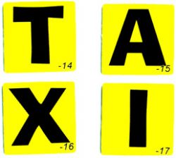 Sega Godzilla *TAXI* Target Decal Set