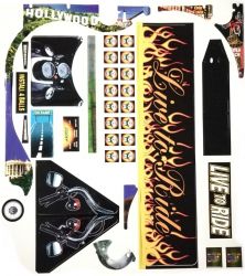 Sega/Stern Harley Davidson (1st & 2nd Edition) Full Playfield Decal Set