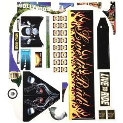 Sega/Stern Harley Davidson (1st & 2nd Edition) Full Playfield Decal Set