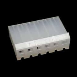 .156" (3.96mm) Crimp & Stuff 6-Position Housing With Locking Ramp