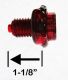 Cabinet Flipper Button (Transparent) - 1-1/8" Shaft - WITH SPRING