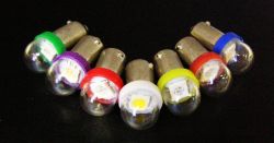 Premium Ghost Buster 1-SMD-LED #44/47 Bayonet Base Lamp With Clear Dome