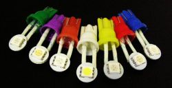 Premium Ghost Buster 1-SMD-LED #555 Wedge Base Lamp With Flexible 90° Angle  Leads