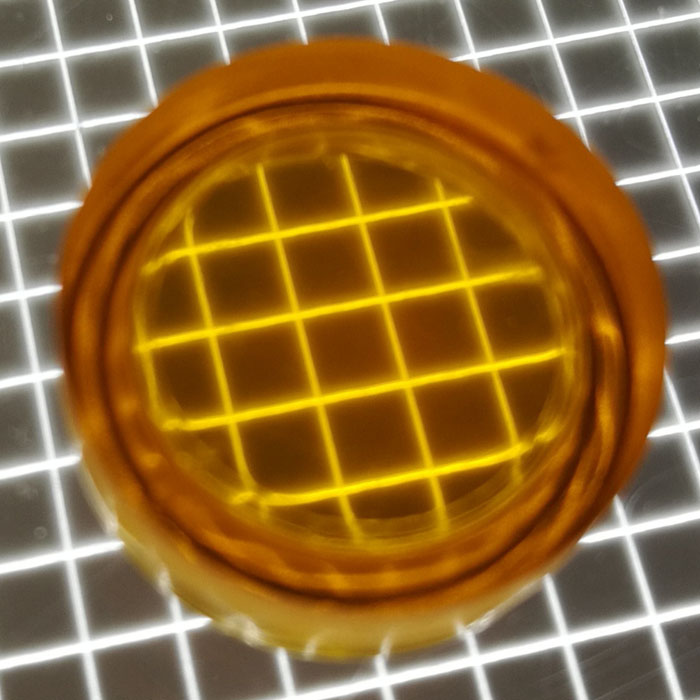 5/8" Round Transparent Plain Orange Playfield Insert