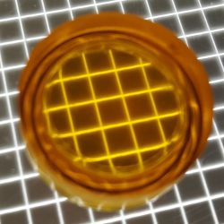 5/8" Round Transparent Plain Orange Playfield Insert