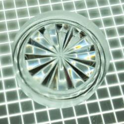3/4" Round Transparent Starburst Clear Playfield Insert