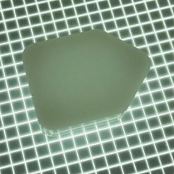 1" Shield Opaque Plain White Playfield Insert