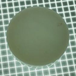 1" Round Opaque Plain White Playfield Insert
