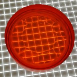 1" Round Transparent Gem Amber Playfield Insert