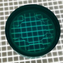 1" Round Transparent Gem Teal Playfield Insert