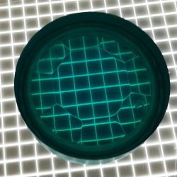 1" Round Transparent Gem Teal Playfield Insert