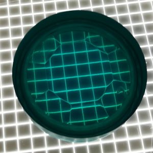 1" Round Transparent Gem Teal Playfield Insert