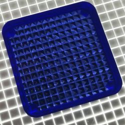 1" Square Transparent Stippled Blue Playfield Insert
