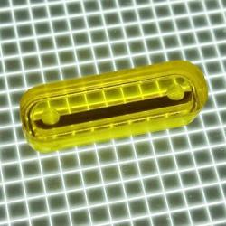 1" x 5/16" Oval Transparent Outline Yellow Playfield Insert