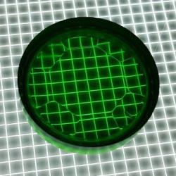1-3/16" Round Transparent Gem Green Playfield Insert