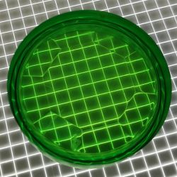 1-3/16" Round Transparent Gem Lime Green Playfield Insert