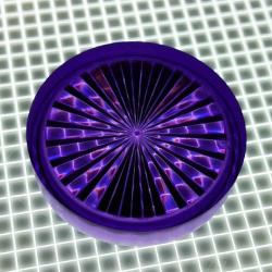 1-3/16" Round Transparent Starburst Purple Playfield Insert
