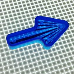 1-1/2" x 13/16" Arrow Transparent Starburst Blue Playfield Insert