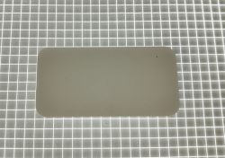 1-1/2" x 3/4" Rectangle Opaque Plain White Playfield Insert