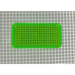1-1/2" x 3/4" Rectangle Transparent Stippled Fluorescent Green Playfield Insert