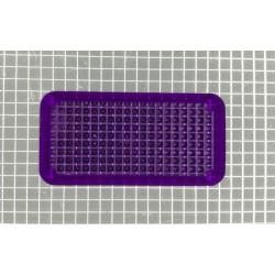1-1/2" x 3/4" Rectangle Transparent Stippled Purple Playfield Insert