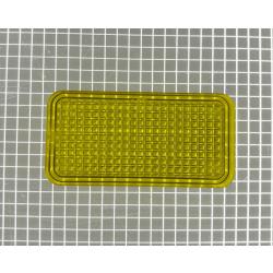 1-1/2" x 3/4" Rectangle Transparent Stippled Yellow Playfield Insert
