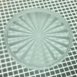 1-1/2" Round Frosted Starburst Clear Playfield Insert