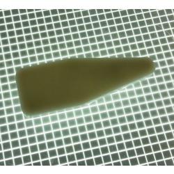 1-3/4" x 5/8" Bullet Opaque Ribbed White Playfield Insert