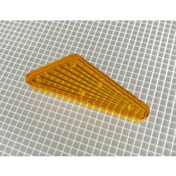 1-13/16" x 15/16" Obtuse Triangle Transparent Starburst Orange Playfield Insert