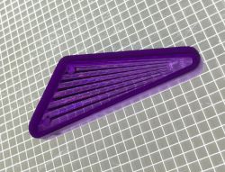1-13/16" x 15/16" Obtuse Triangle Transparent Starburst Purple Playfield Insert