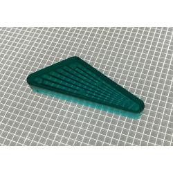 1-13/16" x 15/16" Obtuse Triangle Transparent Starburst Teal Playfield Insert