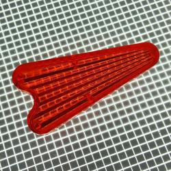 2" x 1" Arrowhead Transparent Starburst Amber Playfield Insert